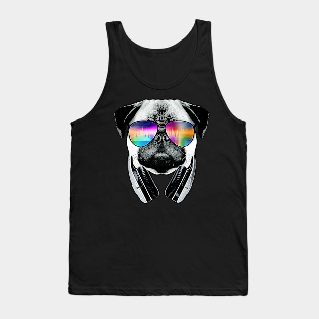 Dj Pug Tank Top by clingcling